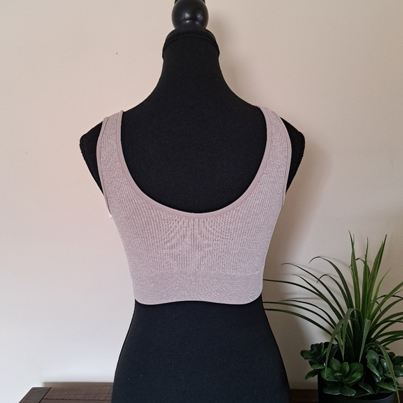 Aerie Ribbed Bra Women's Size Small Oatmeal Beige Colour Neutral EUC - Picture 4 of 10